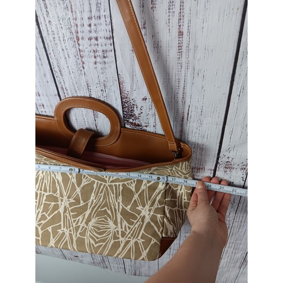 Liz Clairiborne Tote Bag BORA BORA Large Fabric & Faux Leather Hand  Purse - Picture 3 of 9